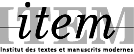 logo Institut des textes et des manuscrits modernes